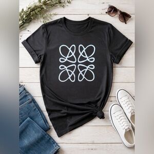 Minimalist Designer Inspired Tee Size M Black Abstract Logo Style Shirt